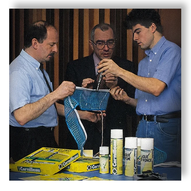 Jacques Secrétin (on the left), Pierre Cornilleau (in the middle), Jean-Philippe Gatien (on the right)
