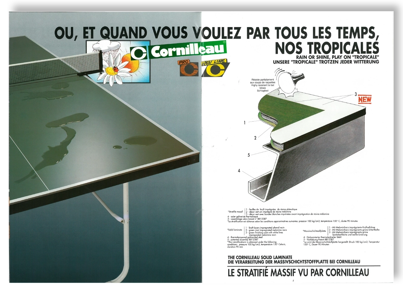 Catalog pages about the Tropicale Tables